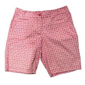 Aquatic pattern Talbots Shorts Pink with White Angel Fish Pattern Size 8P